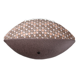 Symmetrische bruine vijfhoeken met geplette randen american football
