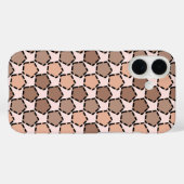 Symmetrische bruine vijfhoeken met geplette randen Case-Mate iPhone case (Achterkant (horizontaal))