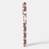 Symmetrische bruine vijfhoeken met geplette randen Case-Mate iPhone case (Achterkant / Links)