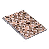 Symmetrische bruine vijfhoeken met geplette randen notitieboek (Rechterzijde)