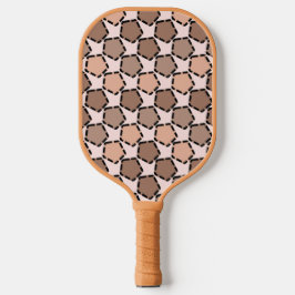 Symmetrische bruine vijfhoeken met geplette randen pickleball paddle