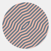 Symmetrische diagonale strepen achtergrond 10 ronde sticker (Voorkant)