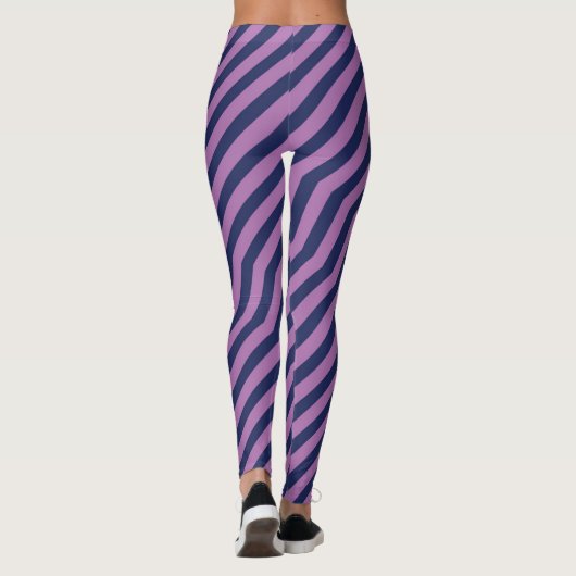 Symmetrische diagonale strepen achtergrond 11 leggings (Achterkant)