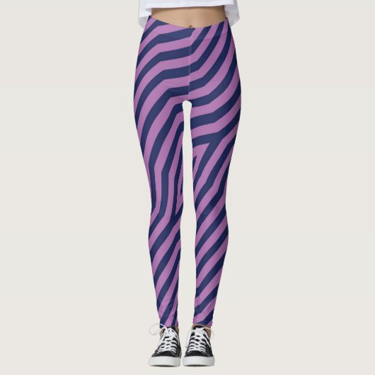 Symmetrische diagonale strepen achtergrond 11 leggings (Voorkant)