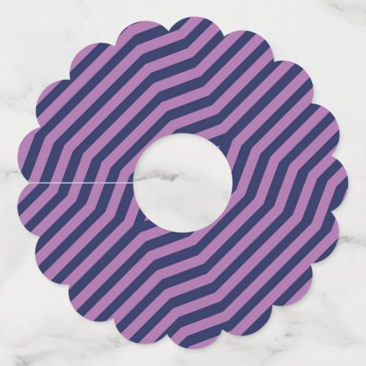 Symmetrische diagonale strepen achtergrond 11 wijnglaslabel (Achterkant)