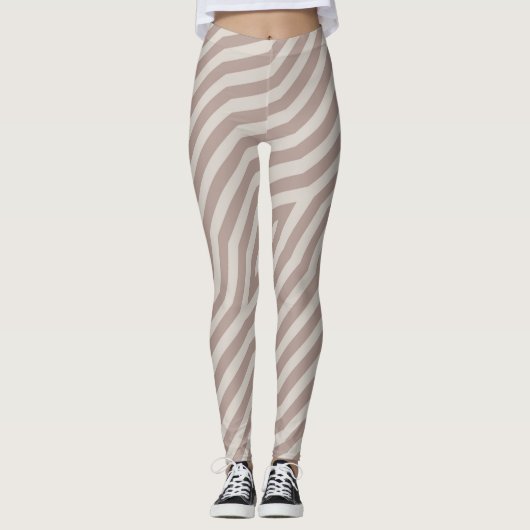 Symmetrische diagonale strepen achtergrond 12 leggings (Voorkant)