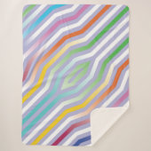 Symmetrische diagonale strepen achtergrond 1 sherpa deken (Voorkant)