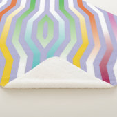 Symmetrische diagonale strepen achtergrond 1 sherpa deken (3/4)