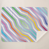 Symmetrische diagonale strepen achtergrond 1 sherpa deken (Voorkant (horizontaal))