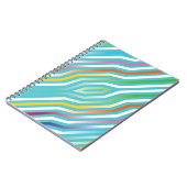 Symmetrische diagonale strepen achtergrond 2 notitieboek (Linkerzijde)