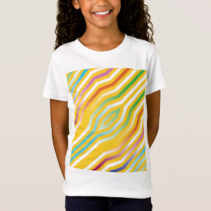 Symmetrische diagonale strepen achtergrond 3 t-shirt