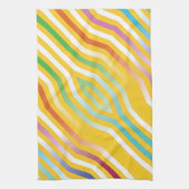 Symmetrische diagonale strepen achtergrond 3 theedoek (Verticaal)