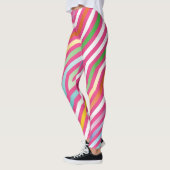 Symmetrische diagonale strepen achtergrond 4 leggings (Links)