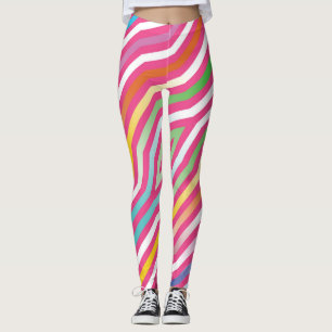 Symmetrische diagonale strepen achtergrond 4 leggings