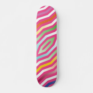 Symmetrische diagonale strepen achtergrond 4 persoonlijk skateboard