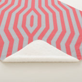 Symmetrische diagonale strepen achtergrond 5 sherpa deken (3/4)