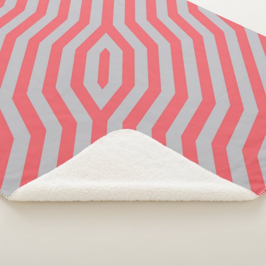 Symmetrische diagonale strepen achtergrond 5 sherpa deken (3/4)