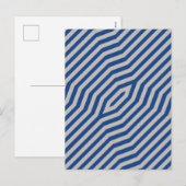 Symmetrische diagonale strepen achtergrond 6 feestdagenkaart (Voorkant / Achterkant)