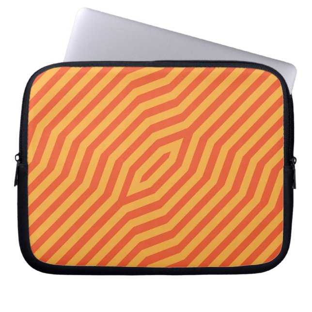 Symmetrische diagonale strepen achtergrond 8 laptop sleeve (Voorkant)