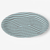 Symmetrische diagonale strepen achtergrond 9 papieren bordje (Gekanteld)