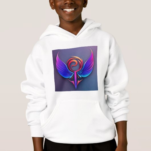 Symmetrische Dragon Logo T-Shirt Design – Modern e (Voorkant)