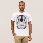 Symmetrische gebroken hart gitaar T-shirt – Fine L (Voorkant volledig)