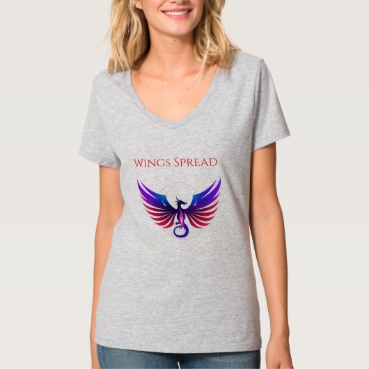 Symmetrische Gradiënt Drakenlogo T-shirt (Voorkant)