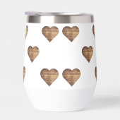 Symmetrische Grote Roestbruine Houten Harten (Rechts)