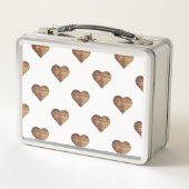 Symmetrische grote rustieke bruine houten harten (Voorkant)