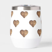 Symmetrische grote rustieke bruine houten harten (Voorkant)