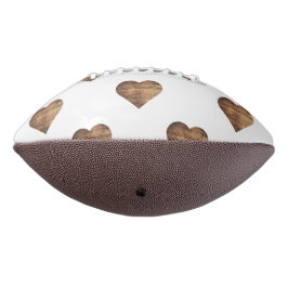 Symmetrische grote rustieke bruine houten harten american football