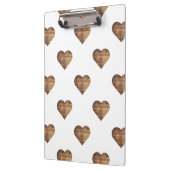 Symmetrische grote rustieke bruine houten harten klembord (Links)