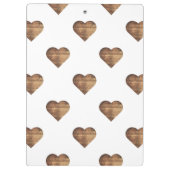 Symmetrische grote rustieke bruine houten harten klembord (Achterkant)