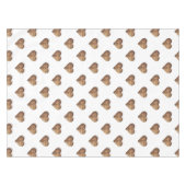 Symmetrische grote rustieke bruine houten harten tafelkleed (Voorkant (Horizontaal))