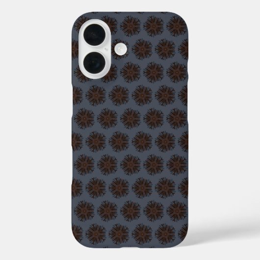 Symmetrische Lijntekening Mechanische Bloemstijl Case-Mate iPhone Case (Achterkant)