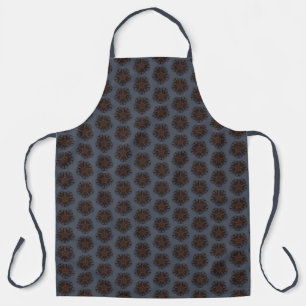 Symmetrische lijntekening mechanische bloemstijl schort