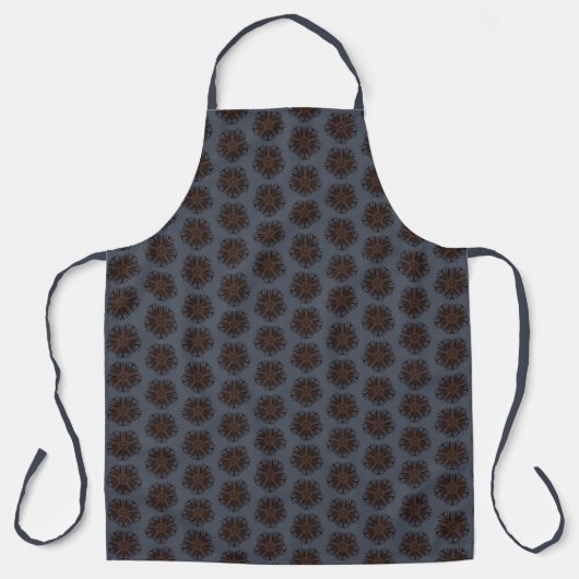 Symmetrische lijntekening mechanische bloemstijl schort (Voorkant)
