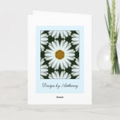 Symmetrische madeliefje - Verjaardag Kaart (Achterkant)