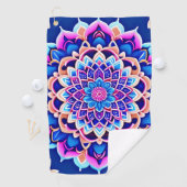 Symmetrische Mandala Crossbody Bags Golfhanddoek (Insitu)