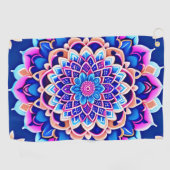 Symmetrische Mandala Crossbody Bags Golfhanddoek (Horizontaal)