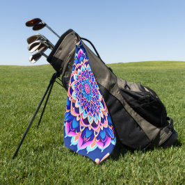 Symmetrische Mandala Crossbody Bags Golfhanddoek