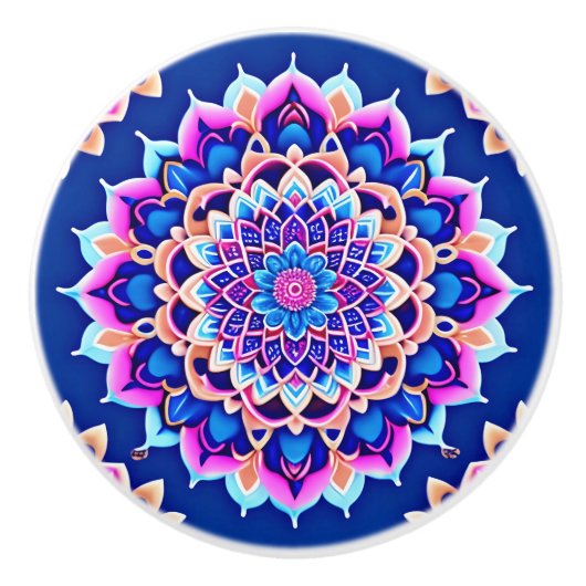 Symmetrische Mandala Knobs & Pulls Keramische Knop (Voorkant)