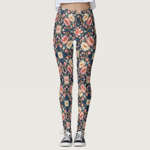 Symmetrische Moderne Bloemenkaleidoscoop Leggings