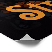 Symmetrische Mozaïek Cheetah Glas in lood Art Poster (Hoek)