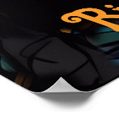 Symmetrische Mozaïek Giraffe Glas in lood Art Poster (Hoek)