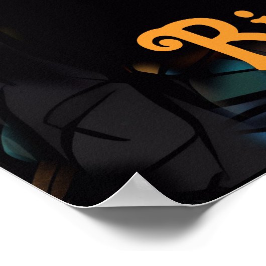 Symmetrische Mozaïek Giraffe Glas in lood Art Poster (Hoek)