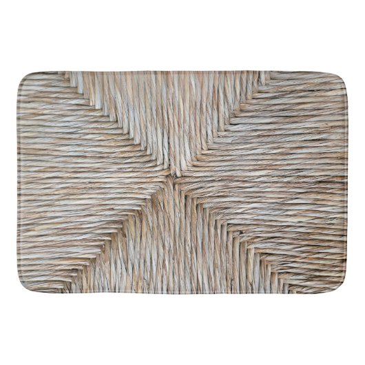 Symmetrische natuurlijke bamboe vezel weven badmat (Voorkant)