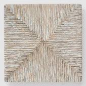 Symmetrische natuurlijke bamboe vezel weven stenen onderzetter (Voorkant)