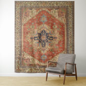 SYMMETRISCHE PERSISCHE  PATROON WANDKLEED (In situ)