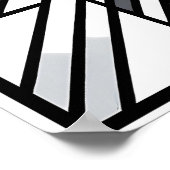 Symmetrische rastergeometrie – zwart-wit Abstract  Poster (Hoek)